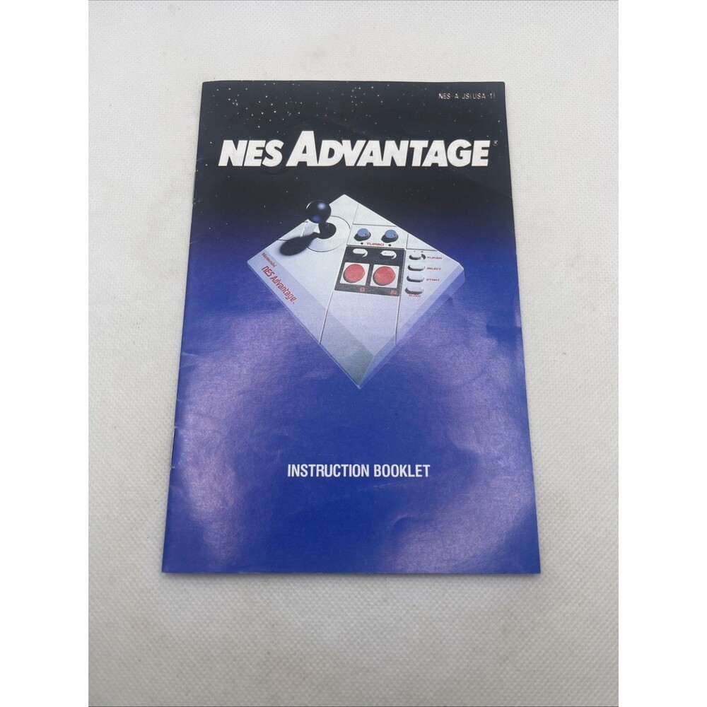 Original Nintendo Nes Advantage Instruction Booklet Manual